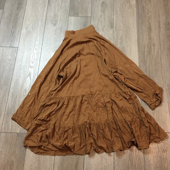 NWT CCX by City Chic Brown Button swing Tunic Dress Plus size 16 - Picture 2 of 8